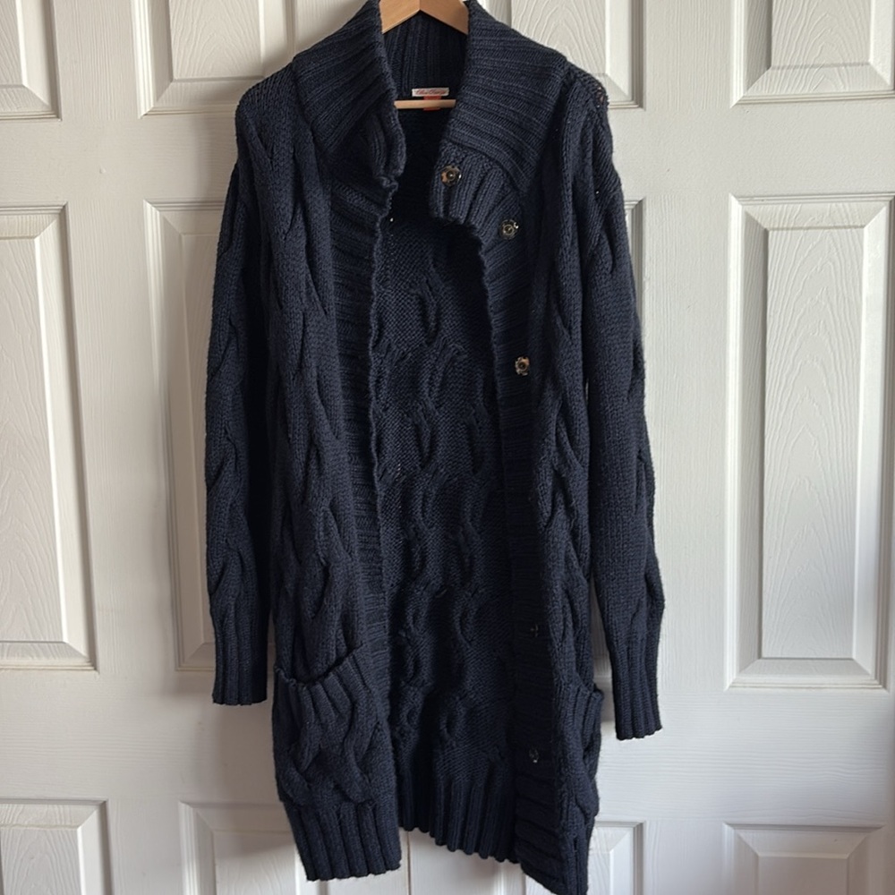 Cozy Wool Blend Cable Knit Cardigan